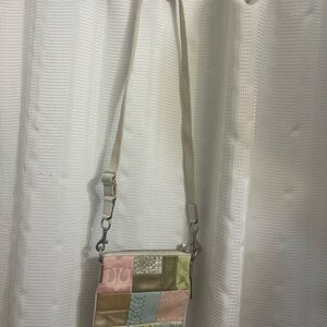Coach Patchwork Crossbody Bag in Pink, Green, Gold, Cream, Blue